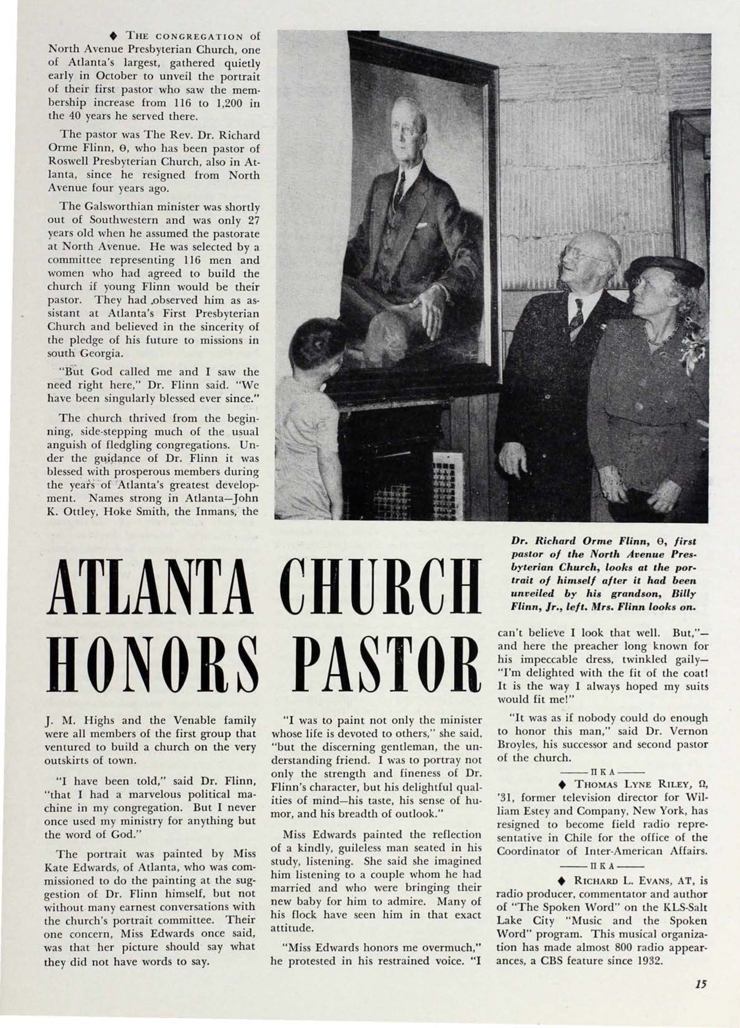 Atlanta Church Honors Pastor